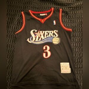 Black and Red Sixers Basketball Jersey